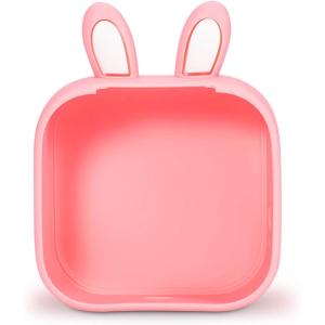 imageMemoking T02 Protective CaseBunny Ears Shape Soft Silicone BPAFree Cute Design Printer Cover Compatible with T02 Mini Bluetooth Wireless Portable Mobile Pocket Printer GreenPink