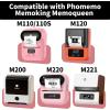 image157quot Memoking Circle Clear Label Paper for M220 M200 M221 M120 M110 Thermal Printer  Black on Transparent Label Compatible with Phomemo M110 Labels Printer  3 Rolls  180 LabelsRoll