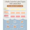 imageColor D35 Labels Q30S Label Tape for Q30  Q31  Q32  Q30S  D35 Label Maker Tape  Q30S Labels Compatible with Phomemo D35 Label Tape  YellowOrangeDark Pink055quotx118quot  3 Rolls 160 LabelsRoll