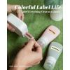 imageColor D35 Labels Q30S Label Tape for Q30  Q31  Q32  Q30S  D35 Label Maker Tape  Q30S Labels Compatible with Phomemo D35 Label Tape  YellowOrangeDark Pink055quotx118quot  3 Rolls 160 LabelsRoll