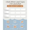 imageD35 Label Tape  White Q30S Labels Tape for Q30  Q31  Q32  Q30S  D35 Label Maker Tape  15x30mm  Memoking Q30S Label Tape Compatible with Phomemo D35 Labels  3 Rolls210 LabelsRoll  059x118quot