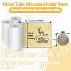 imageHD Clear Thermal Sticker Paper Adhesive Transparent Paper for M02M02SM02Pro M03 M03AS M04 M04AS Sticker Printer Memoking M02 Paper Compatible with Phomemo Printer Paper 50mm x 35mRoll 3RollsGold