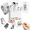 imageHD Clear Thermal Sticker Paper Adhesive Transparent Paper for M02M02SM02Pro M03 M03AS M04 M04AS Sticker Printer Memoking M02 Paper Compatible with Phomemo Printer Paper 50mm x 35mRoll 3RollsWhite
