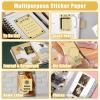 imageHD Clear Thermal Sticker Paper Adhesive Transparent Paper for M02M02SM02Pro M03 M03AS M04 M04AS Sticker Printer Memoking M02 Paper Compatible with Phomemo Printer Paper 50mm x 35mRoll 3RollsGold