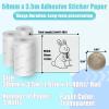 imageHD Clear Thermal Sticker Paper Adhesive Transparent Paper for M02M02SM02Pro M03 M03AS M04 M04AS Sticker Printer Memoking M02 Paper Compatible with Phomemo Printer Paper 50mm x 35mRoll 3RollsTransparent