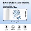 imageHD Color Thermal Sticker Paper for M02 M02D M02S M03 M03AS M04S M02 pro Sticker Maker Machine  Blue on White Label Paper Compatible with Memoqueen Phomemo M02 Paper Printer  208inx1148ft3 Rolls