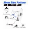 imageM110 Label Circle M200 Labels 50x50mm for M120 M220 M200 M110 M221 Printer Label  Blue Pattern on White M110 Paper  Memoking M200 Label Compatible with Phomemo M110 Label Tape  1 Roll140PCS