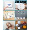 imageM110 Label Circle M200 Labels 50x50mm for M120 M220 M200 M110 M221 Printer Label  Blue Pattern on White M110 Paper  Memoking M200 Label Compatible with Phomemo M110 Label Tape  1 Roll140PCS