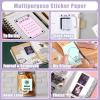 imageMemoking HD M02 Thermal Printer Stickers Compatible with Phomemo M02 M02Pro M02S M03 M03AS M04S PinkBlueLavender Purple 50mm x 35m 3 Rolls