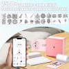 imageMemoking HD M02 Thermal Printer Stickers Compatible with Phomemo M02 M02Pro M02S M03 M03AS M04S PinkBlueLavender Purple 50mm x 35m 3 Rolls