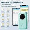 imageMemoking Label Maker D30 Label Maker Machine Set Label x 5 Included Bluetooth Mini Thermal Label Makers Portable Small Label Printer EasytoUse Sticker Machine for iOS ampamp Android WhiteGreen