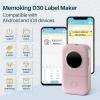 imageMemoking Label Maker D30 Label Maker Machine Set Label x 5 Included Bluetooth Mini Thermal Label Makers Portable Small Label Printer EasytoUse Sticker Machine for iOS ampamp Android WhitePink