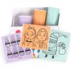 imageMemoking M02 Mini Sticker Printer Gift Set with GreenPurpleOrange Sticker Papers Mini Thermal Printer Inkless Pocket Printer for PhoneampampPad Sticker Printer Machine for Kids Purple