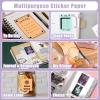 imageMemoking M02 Thermal Printer Sticker Paper Compatible with Phomemo M02 M02Pro M02S M03 M03AS M04S M04AS Printer Adhesive Thermal Labels 50mm x 35mRoll 3 Rolls GreenPurpleOrange50mm