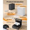 imageMemoking Mini Sticker Printer Wireless  Portable Thermal Printer Bluetooth Photo Printer M02 Inkless Sticker Printer for Phone Mini Sticker Maker Machine Study Printer for MemosStickerPhotosBlack