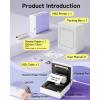 imageMemoking Mini Sticker Printer Wireless  Portable Thermal Printer Bluetooth Photo Printer M02 Inkless Sticker Printer for Phone Mini Sticker Maker Machine Study Printer for MemosStickerPhotosPurple