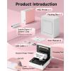 imageMemoking Mini Sticker Printer Wireless  Portable Thermal Printer Bluetooth Photo Printer M02 Inkless Sticker Printer for Phone Mini Sticker Maker Machine Study Printer for MemosStickerPhotosPink