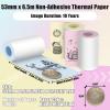 imageMemoking Nonadhesive Colorful Thermal Paper M02 Printer Paper for M02 M02 Pro M02S M03 M03AS M04S M04AS Mini Printer 53mmx65mRoll YellowBluePink 3 Rolls Compatible with Phomemo Printer Paper