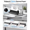 imageMemoking Portable Printers Wireless for Travel M833 Inkless Bluetooth Thermal Printer Supports 85quot X 11quot US Letter ampamp A4 Size Thermal Paper Compatible with iOS Android Laptop Tablet Smartphone