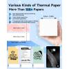 imageMemoking Sticker Printer M02 Mini Printer Portable Bluetooth Mini Printer Sticker Maker with 3 Rolls Paper Print Pods Mini Printer Pocket Printer with Multiple Templates for Phone ampamp Tablet PurpleWhite