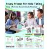 imageMemoking Sticker Printer M02 Mini Printer Portable Bluetooth Mini Printer Sticker Maker with 3 Rolls Paper Print Pods Mini Printer Pocket Printer with Multiple Templates for Phone ampamp Tablet PurpleGreen