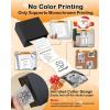 imageMemoking Sticker Printer M02 Mini Printer Portable Bluetooth Mini Printer Sticker Maker with 3 Rolls Paper Print Pods Mini Printer Pocket Printer with Multiple Templates for Phone ampamp Tablet PurpleBlack