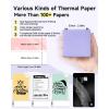 imageMemoking Sticker Printer M02 Mini Printer Portable Bluetooth Mini Printer Sticker Maker with 3 Rolls Paper Print Pods Mini Printer Pocket Printer with Multiple Templates for Phone ampamp Tablet PurplePurple