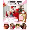 imageMemoking Sticker Printer M02 Mini Printer Portable Bluetooth Mini Printer Sticker Maker with 3 Rolls Paper Print Pods Mini Printer Pocket Printer with Multiple Templates for Phone ampamp Tablet Pink