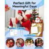 imageMemoking Sticker Printer M02 Mini Printer Portable Bluetooth Mini Printer Sticker Maker with 3 Rolls Paper Print Pods Mini Printer Pocket Printer with Multiple Templates for Phone ampamp Tablet PurpleWhite