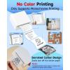 imageMemoking Sticker Printer M02 Mini Printer Portable Bluetooth Mini Printer Sticker Maker with 3 Rolls Paper Print Pods Mini Printer Pocket Printer with Multiple Templates for Phone ampamp Tablet PurpleWhite
