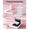 imageMemoking Sticker Printer M02 Mini Printer Portable Bluetooth Mini Printer Sticker Maker with 3 Rolls Paper Print Pods Mini Printer Pocket Printer with Multiple Templates for Phone ampamp Tablet Pink