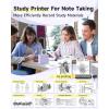 imageMemoking Sticker Printer M02 Mini Printer Portable Bluetooth Mini Printer Sticker Maker with 3 Rolls Paper Print Pods Mini Printer Pocket Printer with Multiple Templates for Phone ampamp Tablet PurplePurple