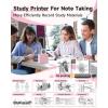 imageMemoking Sticker Printer M02 Mini Printer Portable Bluetooth Mini Printer Sticker Maker with 3 Rolls Paper Print Pods Mini Printer Pocket Printer with Multiple Templates for Phone ampamp Tablet Pink