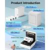 imageMemoking Sticker Printer M02 Mini Printer Portable Bluetooth Mini Printer Sticker Maker with 3 Rolls Paper Print Pods Mini Printer Pocket Printer with Multiple Templates for Phone ampamp Tablet PurpleWhite