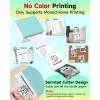imageMemoking Sticker Printer M02 Mini Printer Portable Bluetooth Mini Printer Sticker Maker with 3 Rolls Paper Print Pods Mini Printer Pocket Printer with Multiple Templates for Phone ampamp Tablet PurpleGreen