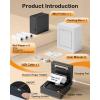 imageMemoking Sticker Printer M02 Mini Printer Portable Bluetooth Mini Printer Sticker Maker with 3 Rolls Paper Print Pods Mini Printer Pocket Printer with Multiple Templates for Phone ampamp Tablet PurpleBlack