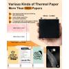 imageMemoking Sticker Printer M02 Mini Printer Portable Bluetooth Mini Printer Sticker Maker with 3 Rolls Paper Print Pods Mini Printer Pocket Printer with Multiple Templates for Phone ampamp Tablet PurpleBlack