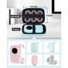 imageMemoking T02 Hard Storage Case  Compatible with Phomemo D30 SUPVAN E10 NIIMBOT D11 JADENS D110 and More with Zipper Mesh Pocket Waterproof Shockproof Case Pink Only CaseGreen