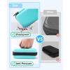 imageMemoking T02 Hard Storage Case  Compatible with Phomemo D30 SUPVAN E10 NIIMBOT D11 JADENS D110 and More with Zipper Mesh Pocket Waterproof Shockproof Case Pink Only CaseGreen