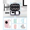 imageMemoking T02 Hard Storage Case  Compatible with Phomemo D30 SUPVAN E10 NIIMBOT D11 JADENS D110 and More with Zipper Mesh Pocket Waterproof Shockproof Case Pink Only CaseGrey