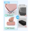 imageMemoking T02 Hard Storage Case  Compatible with Phomemo D30 SUPVAN E10 NIIMBOT D11 JADENS D110 and More with Zipper Mesh Pocket Waterproof Shockproof Case Pink Only CasePink