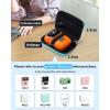 imageMemoking T02 Hard Storage Case  Compatible with Phomemo D30 SUPVAN E10 NIIMBOT D11 JADENS D110 and More with Zipper Mesh Pocket Waterproof Shockproof Case Pink Only CaseGreen