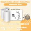 imageMemoking White NonAdhesive Thermal Paper M02 Paper for M02 M02 Pro M02S M03 M03AS M04S Mini Printer 53mmx65mRoll Black on White 3 Rolls Compatible with Phomemo Printer Paper