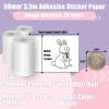 imageMemoking White Thermal Sticker Paper Mo2 Printer Paper for Printer M02 M02 Pro M02S M03 M03AS M04 Keep for 20 Years 50mmx35mRoll Black on White 3 Rolls Compatible with Phomemo Printer Paper