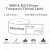 imageOriginal M110 M220 Clear Thermal Labels157quotx236quot 40x60MM M110 M220 Transparent Labels M110 Clear Labels Compatible with Phomemo M110 M220 M221 M150 M250 M260 Label Maker  130PCS per Roll40MMx60MM157 x 236
