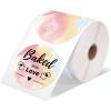 imageMemoking 3 Color Circle Thermal Label SelfAdhesive Round Sticker Label Circular Direct Thermal Printer Label for Logo Design NamePrice Tag Thanks CardAddress QR Code 500 LabelsRollGradient3