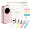 imageMemoking Label Maker D30 Label Maker Machine Set Label x 5 Included Bluetooth Mini Thermal Label Makers Portable Small Label Printer EasytoUse Sticker Machine for iOS ampamp Android WhitePink
