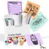 imageMemoking M02 Thermal Printer Sticker Paper Compatible with Phomemo M02 M02Pro M02S M03 M03AS M04S M04AS Printer Adhesive Thermal Labels 50mm x 35mRoll 3 Rolls GreenPurpleOrange50mm