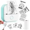imageMemoking Mini Portable Printer  T02 Print Pods Mini Inkless Printer Pocket Thermal Sticker Printer Mini Sticker Printer Mobile Picture Printer for Student Gift White Bunny Case Not IncludedGreen