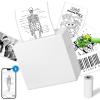 imageMemoking Mini Sticker Printer Wireless  Portable Thermal Printer Bluetooth Photo Printer M02 Inkless Sticker Printer for Phone Mini Sticker Maker Machine Study Printer for MemosStickerPhotosWhite